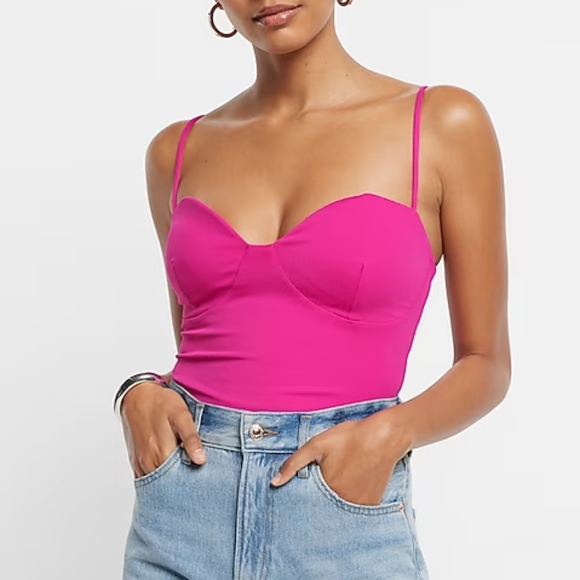 EXPRESS: Body Contour High Compression Bustier Bodysuit - Picture 1 of 3